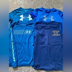 Lot of 4 Youth Under Armour Shirts